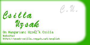 csilla uzsak business card